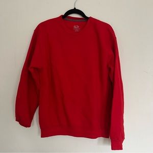 Fruit of the Loom Blank Red Fleece Sweatshirt